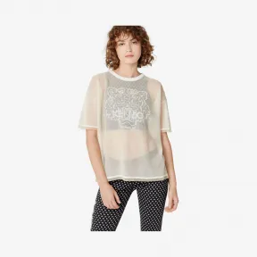 凯卓/Kenzo 米白色 T恤 针织老虎T恤 FA52PU5053XC.02.L