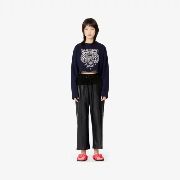 凯卓/Kenzo 深蓝色 运动衫 Ikat Tiger宽松运动衫 FA52SW6104XK.77.L