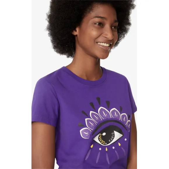 凯卓/Kenzo 茄紫色 T恤 眼睛T恤 FA52TS7334YD.80.L