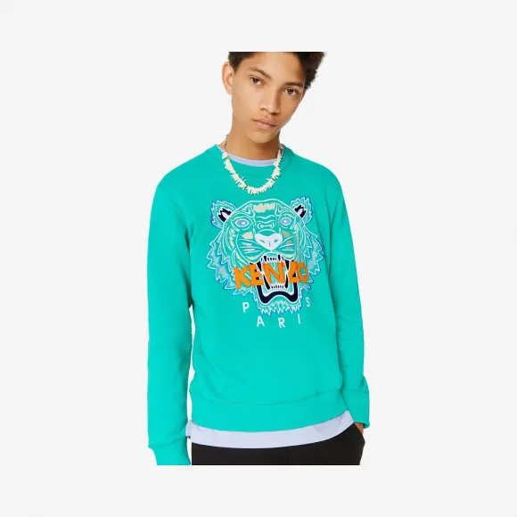 凯卓/Kenzo 薄荷蓝 运动衫 老虎运动衫 FA55SW0014XA.58.L