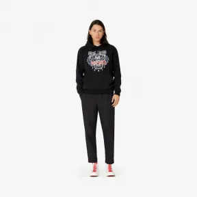 凯卓/Kenzo 黑色 运动衫 老虎连帽运动衫 FA55SW1664XO.99.L