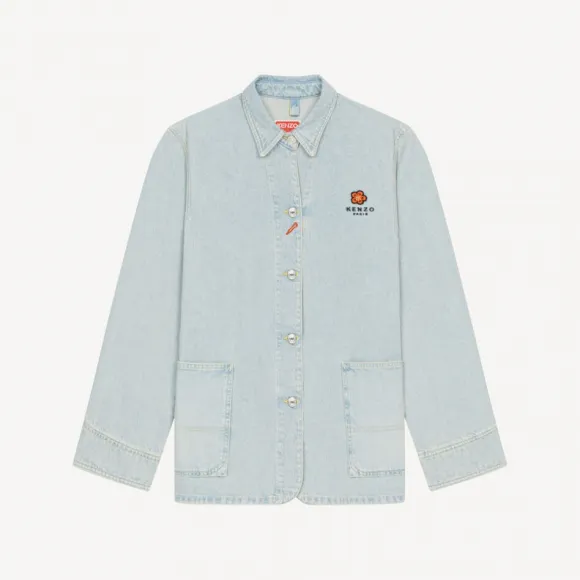 凯卓/Kenzo 'BOKE FLOWER' crest denim workwear jacket FC52DV232CEB.64.M
