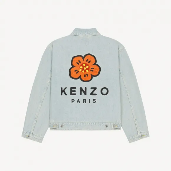 凯卓/Kenzo 'BOKE FLOWER' embroidered denim trucker jacket FC52DV237CEI.64.L
