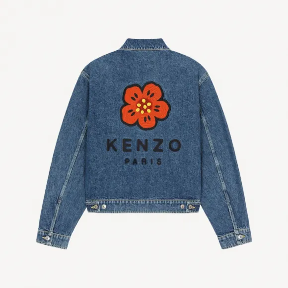 凯卓/Kenzo 'BOKE FLOWER' embroidered denim trucker jacket FC55DV301CEI.76.M
