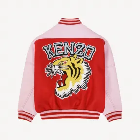 凯卓/Kenzo Wool and leather 'Tiger Varsity' jacket FC62BL1479ON.21.M