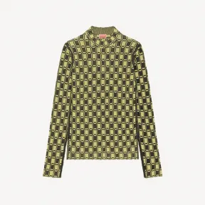 凯卓/Kenzo Vichy jacquard fitted jumper FC62PU3003CB.40.M