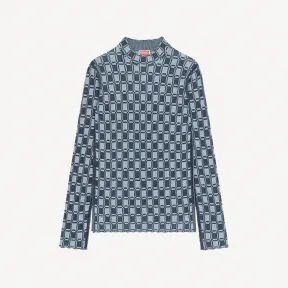 凯卓/Kenzo Vichy jacquard fitted jumper FC62PU3003CB.77.M