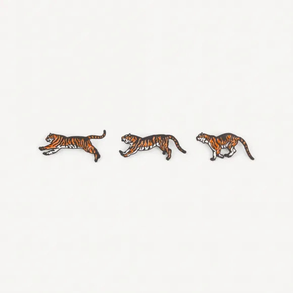 凯卓/Kenzo Set of 3 metal 'Running Tiger' badges FC65AC106M01.MU.TU