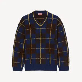 凯卓/Kenzo Checked merino wool jumper FC65PU3043CL.77.M