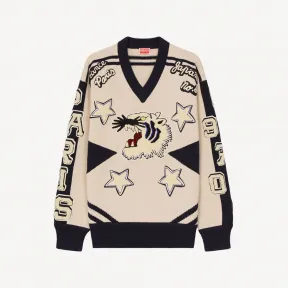 凯卓/Kenzo 'Varsity' merino wool jumper FC65PU3293BB.77.M