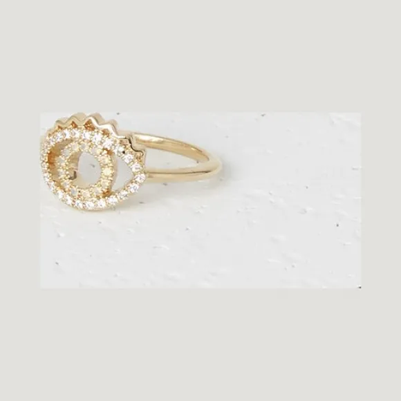 凯卓/Kenzo 金色 戒指 迷你眼圈 L55B41340103.L1.58