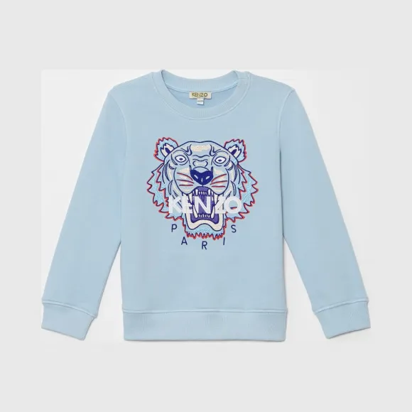 凯卓/Kenzo 女孩 蓝色 运动衫 老虎运动衫 L75J15128F03.67.10A