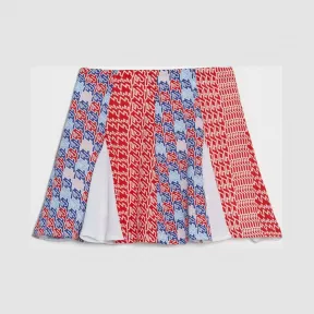 凯卓/Kenzo 女孩 红色 短裙 斜条纹裙 L75J27018F02.21.4A