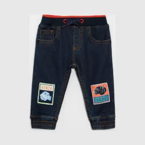 凯卓/Kenzo 男孩 深蓝色 长裤 徽章裤 L75Z22507G01.77.12M