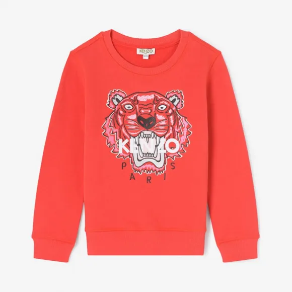 凯卓/Kenzo 女孩 红色 运动衫 老虎运动衫 L76K15008F03.21.10A