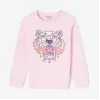 凯卓/Kenzo 女孩 淡粉色 运动衫 老虎运动衫 L76K15008F03.34.10A