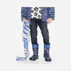 凯卓/Kenzo 男孩 中灰 围巾 老虎条纹围巾 L76K90518G04.96.1