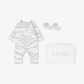 凯卓/Kenzo 女士 浅灰色 拖鞋 老虎条纹Babygrow L76Z99527G04.93.12M