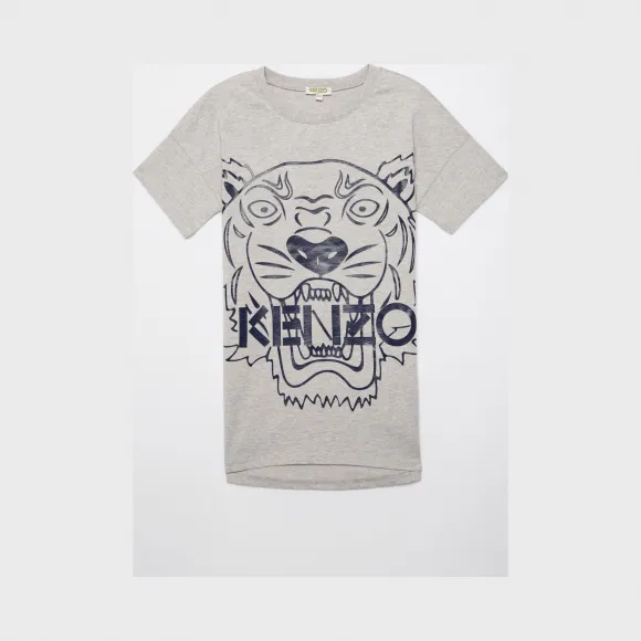 凯卓/Kenzo 女孩 中灰 T恤 老虎T恤连衣裙 L85L30038F03.96.10A