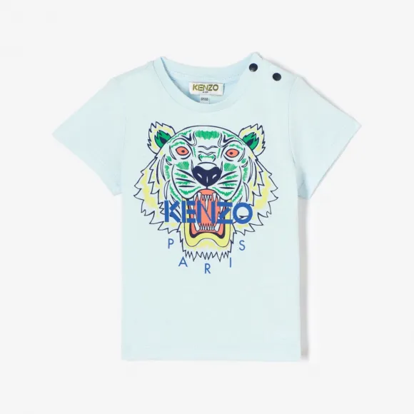 凯卓/Kenzo 男孩 浅蓝 T恤 老虎T恤 L85Z10518G03.63.12M