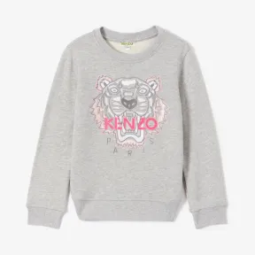 凯卓/Kenzo 女孩 中灰 运动衫 老虎运动衫 L95N15118F03.96.10A