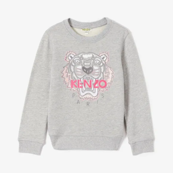 凯卓/Kenzo 女孩 中灰 运动衫 老虎运动衫 L95N15118F03.96.10A