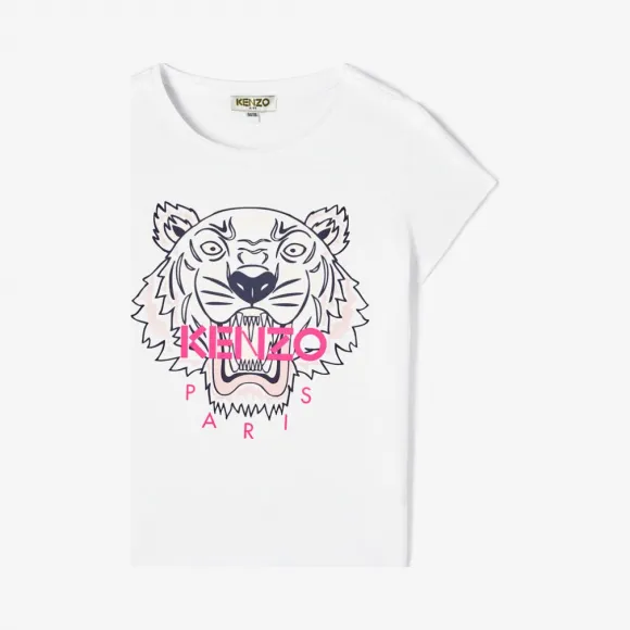 凯卓/Kenzo 女孩 白色 T恤 老虎T恤 L96P10248F03.01.10A