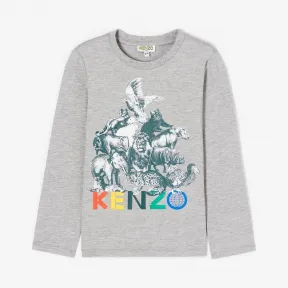 凯卓/Kenzo 男孩 中灰 运动衫 疯狂丛林运动衫 L96P10528G02.96.10A