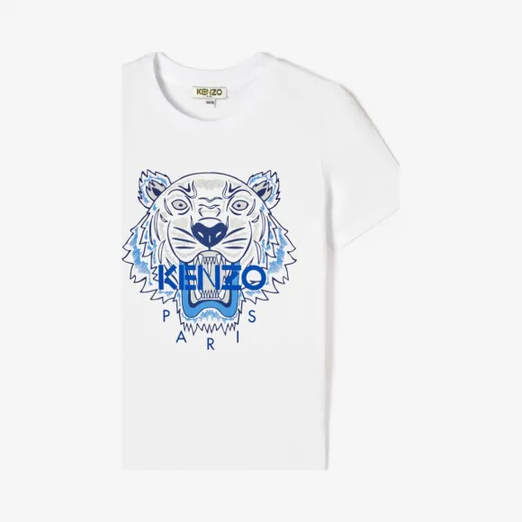 凯卓/Kenzo 男孩 白色 T恤 老虎T恤 L96P10748G03.01.10A
