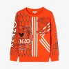 凯卓/Kenzo 男孩 中橙色 运动衫 多图标“日本龙”？运动衫 L96P15548G02.17.3A