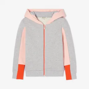 凯卓/Kenzo 女孩 中灰 运动衫 Colourblock拉链运动衫 L96P17008F02.96.10A