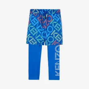 凯卓/Kenzo 男孩 法国蓝 短裤 AKTION胶囊运动短裤和紧身裤 L96P24508G02.74.10A