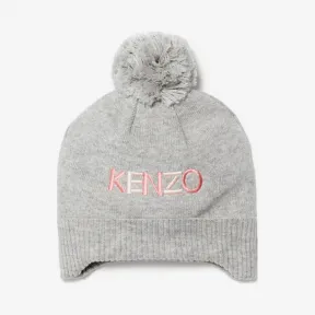 凯卓/Kenzo 女孩 中灰 针织帽 徽标豆豆 L96P90007F04.96.1