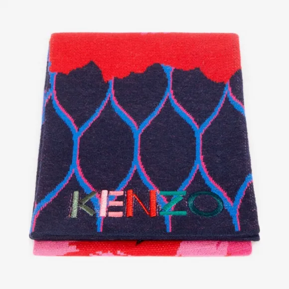 凯卓/Kenzo 女孩 海军蓝 围巾 日本花围巾 L96P90038F04.76.1