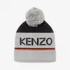 凯卓/Kenzo 男孩 中灰 针织帽 徽标豆豆 L96P90518G04.96.3