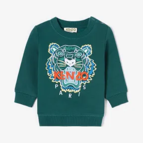 凯卓/Kenzo 男孩 深绿色 运动衫 老虎运动衫 L96Z15638G01.55.12M