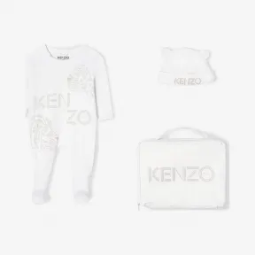 凯卓/Kenzo 珍珠灰 睡衣 老虎朋友睡衣和帽子套装 L96Z99013F04.94.12M