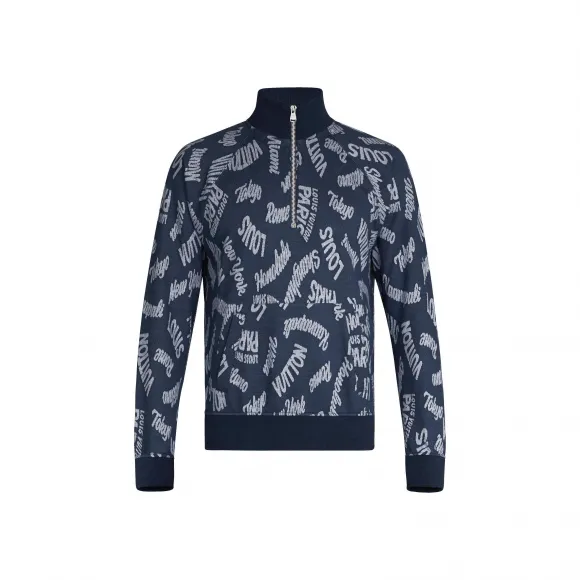 路易威登/Louis Vuitton CITIES 提花半拉链运动衫 1A3K8S