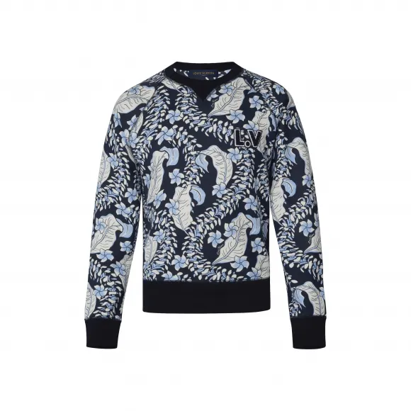 路易威登/Louis Vuitton(LV) 男士 ALL OVER LEAF 印花棒球运动衫 1A3KMK