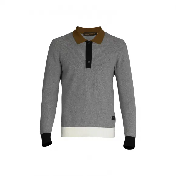 路易威登/Louis Vuitton 拼色罗纹马球衫 1A3KOR