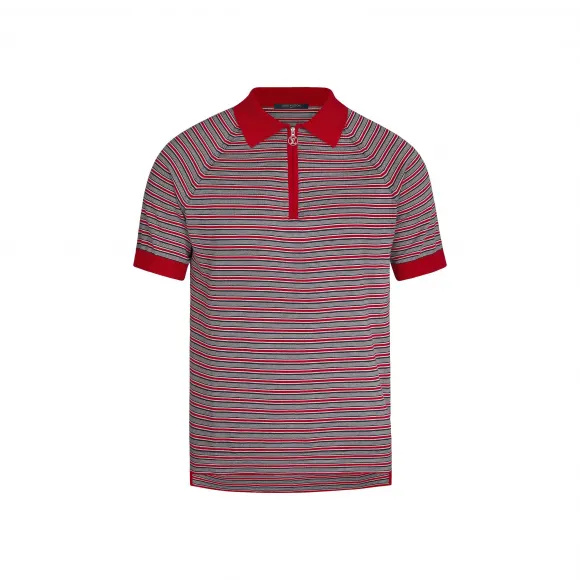 路易威登/Louis Vuitton 条纹短袖拉链马球衫 1A3L0R