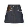 路易威登/Louis Vuitton 饰钉原色牛仔短裙 1A4BPF