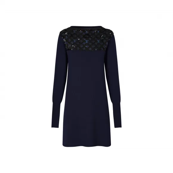 路易威登/Louis Vuitton Monogram 刺绣针织连衣裙 1A4HS0