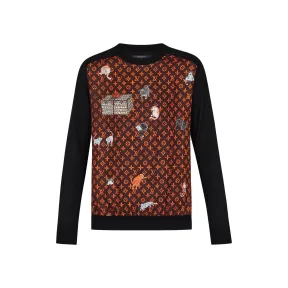 路易威登/Louis Vuitton Catogram 印花斜纹针织套头衫 1A50AY