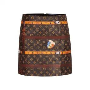 路易威登/Louis Vuitton Trunk 印花迷你皮裙 1A50N1