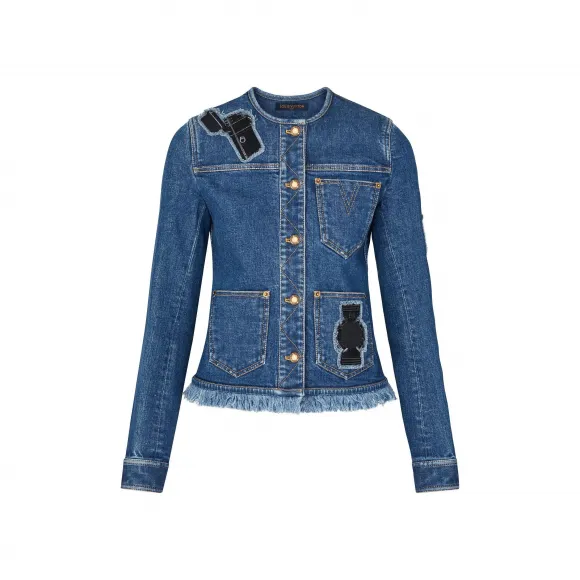 路易威登/Louis Vuitton(LV) 女士 LV 贴饰牛仔夹克 1A5JQI