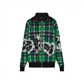 路易威登/Louis Vuitton(LV) 女士 花卉图案格纹拉链长袖开衫 1A5K4T