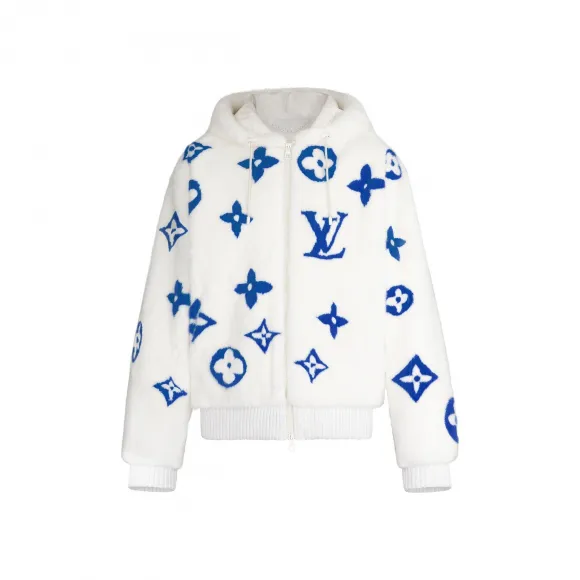 路易威登/Louis Vuitton(LV) 男士 MONOGRAM 貂毛拉链连帽衫 1A5ZVX