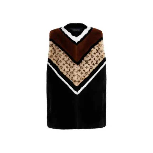 路易威登/Louis Vuitton(LV) 女士 嵌花貂毛背心 1A60ZJ