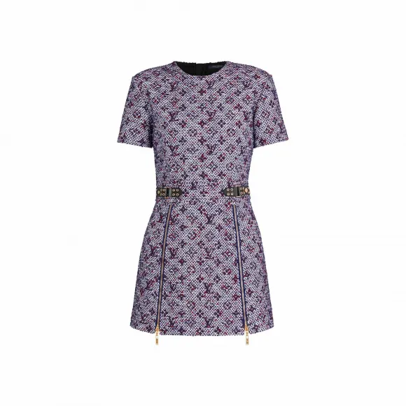 路易威登/Louis Vuitton(LV) 女士 拉链细节短袖连衣裙 1A60ZV